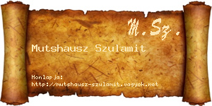 Mutshausz Szulamit névjegykártya